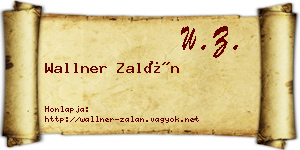Wallner Zalán névjegykártya